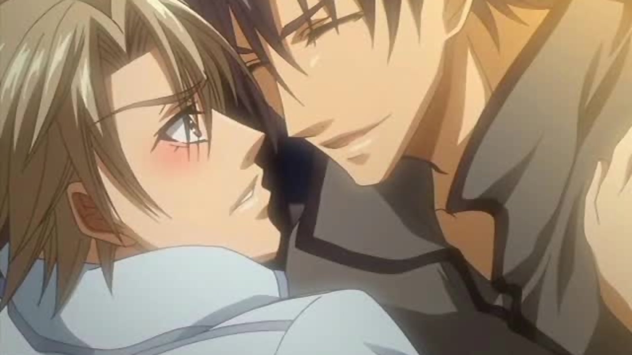 Two Hunky Cartoons Guys In Crazy Gay Kissing