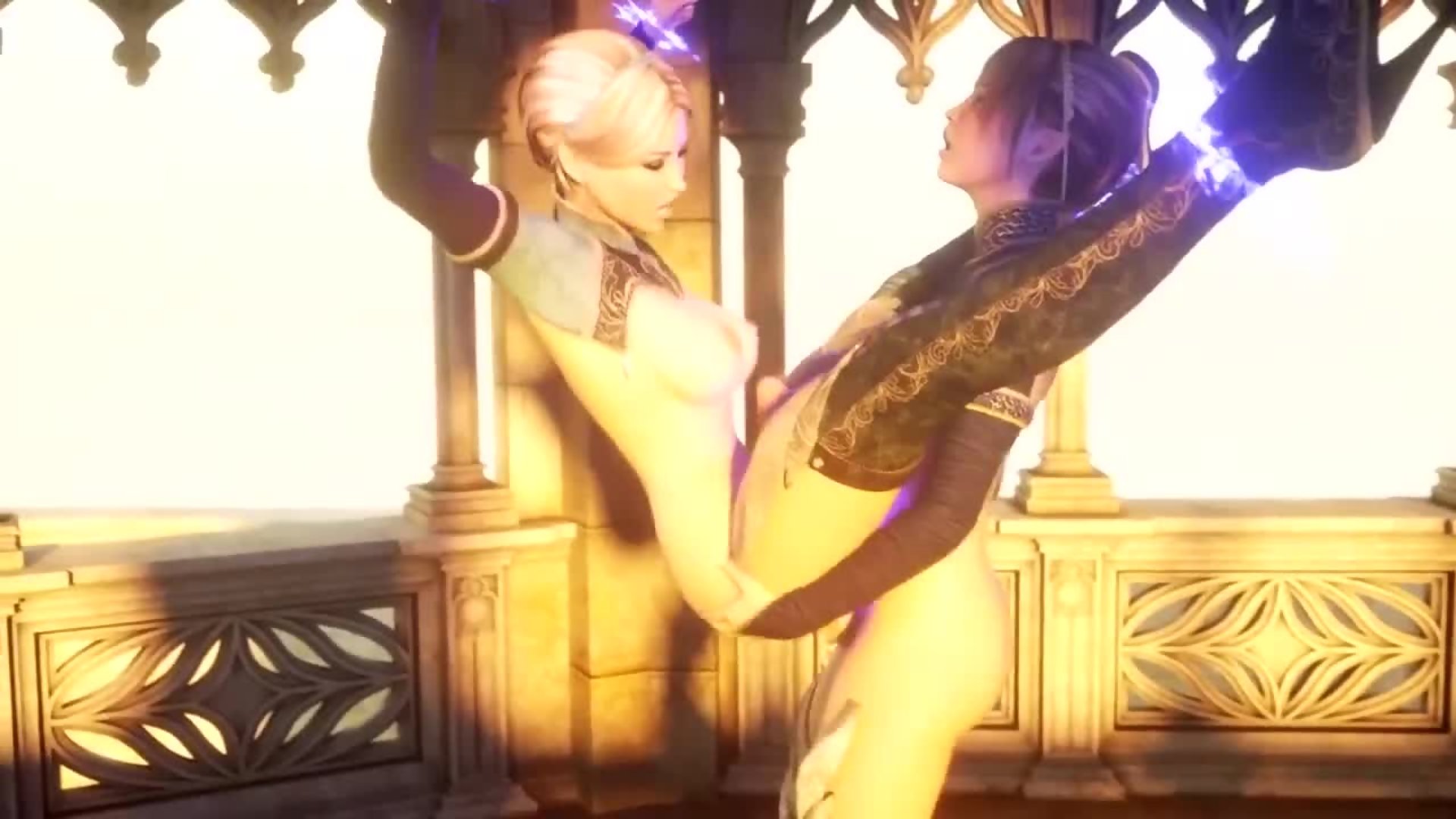 Eralin & Meralin - Mages Use Forbidden Spell To Futa Fuck