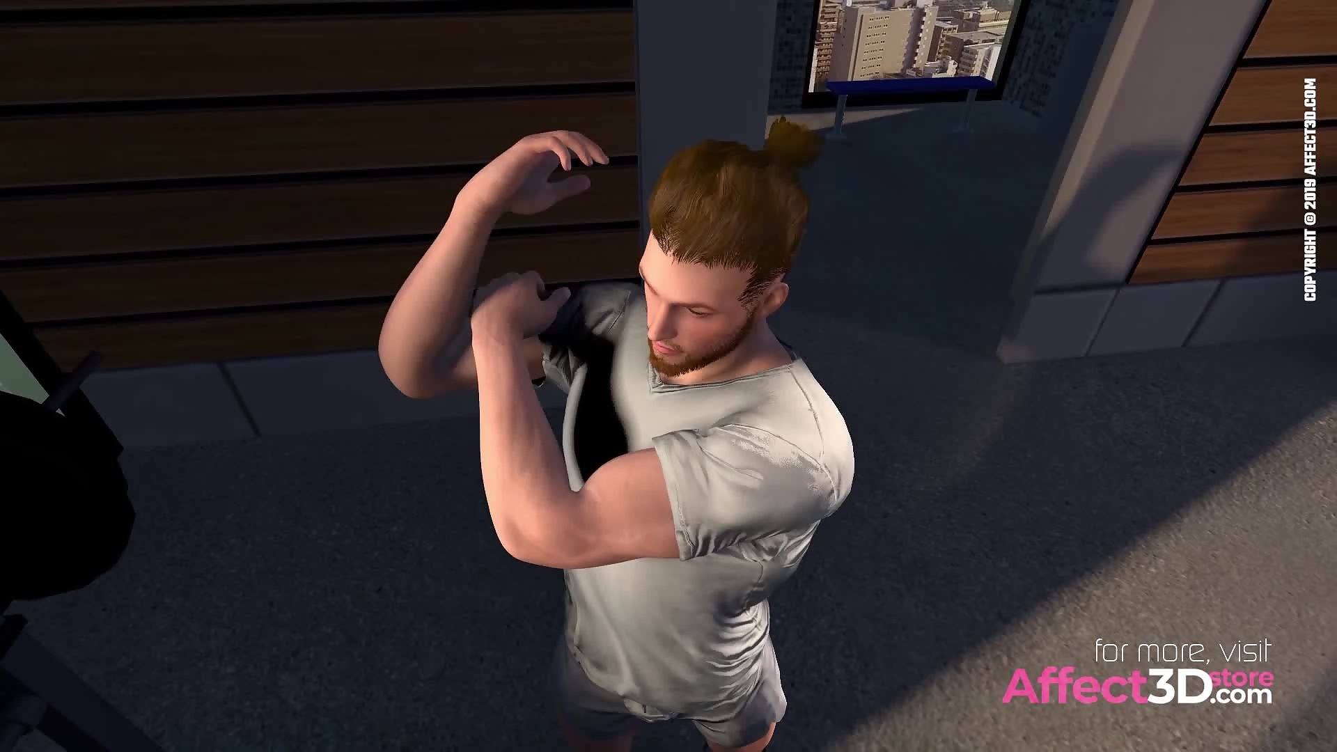 Futa Fantasies 7 - Muscular Guy Ass Fucking Big Dick Futanari Girl At The Gym
